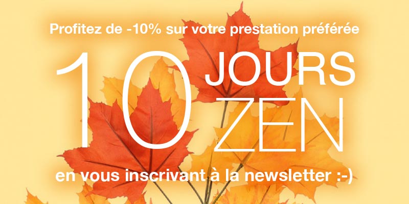 10 jours zen promotion massage Strasbourg